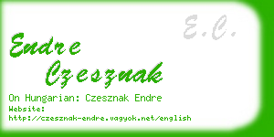 endre czesznak business card